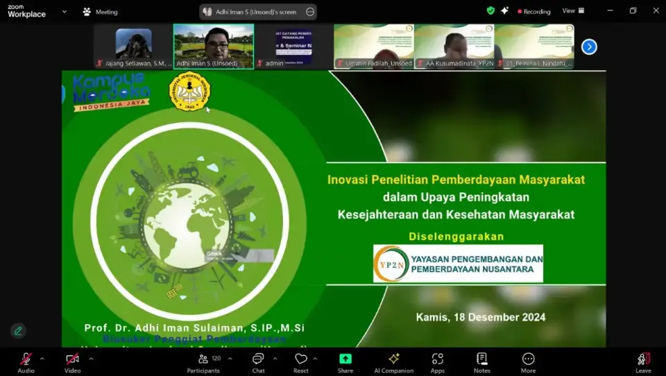 UNSOED-YP2N Gelar Seminar Nasional Pemberdayaan Masyarakat