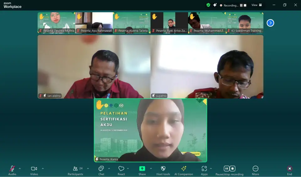 FIKes UNSOED Lahirkan 17 Ahli K3 Umum Baru Lewat Sertifikasi AK3U Angkatan ke-2 Tahun 2025